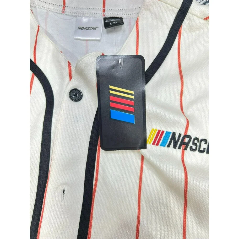 NASCAR Cup Series Championship Racing Striped Button-Down Jersey Shirt L/G - Picture 6 of 6